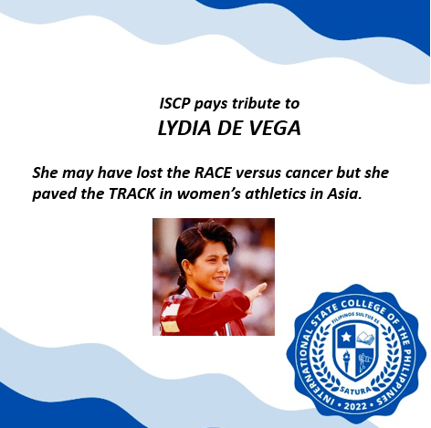 ISCP_Official's tweet photo. She may have lost the RACE versus cancer but she paved the TRACK in women's athletics in Asia.
#ISCP is loud and proud of LYDIA DE VEGA! https://t.co/UzPR099DuI