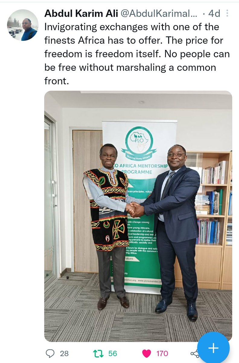 Bamenda, Mezam State -Aug 11, 2022- Days after meeting w/ iconic <a href="/ProfPLOLumumba/">PLO Lumumba</a> (in iconic #Ambazonia #Toghu), <a href="/AbdulKarimaliSC/">Abdul Karim Ali</a> has reportedly been abducted by <a href="/josephngute3/">🇨🇲🇨🇲joseph ngute 🇨🇲🇨🇲</a> genocidal forces. Family &amp; friends, including <a href="/SwissAmbYaounde/">Embassy of Switzerland in Yaoundé</a> &amp; <a href="/SwissMFA/">Swiss MFA</a> say he is held incommunicado.