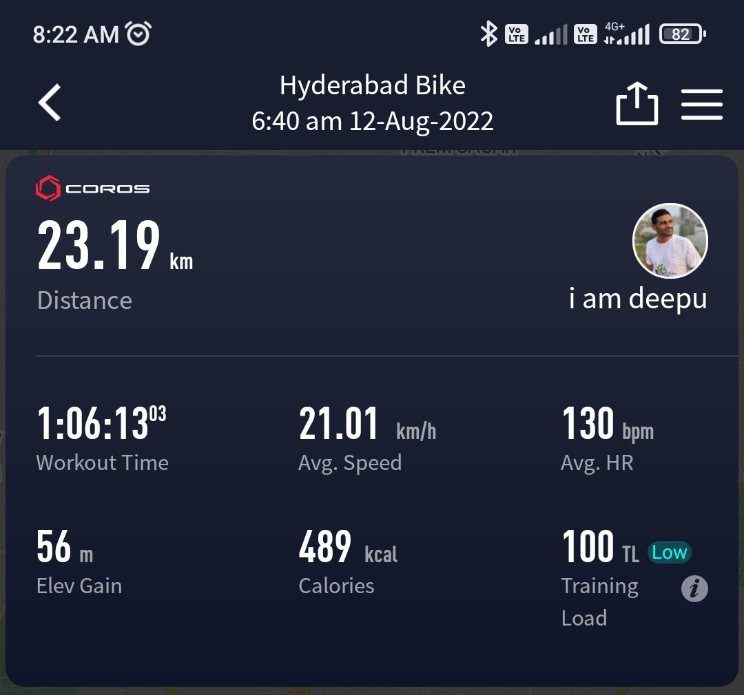 stayhumbledeepu's tweet photo. #CyclingTwitter #FitnessMotivation #MTBcycle 
1 hr cycling 
700 skipping (250*1 ,remaining all bits and pcs) and 20 squats 
Calves aching 
Total exhaust  🥵
Spotted many people carring at Necklace road  #HarGharTiranga 
#weekendvibes https://t.co/awF9uII2SO