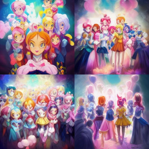 話題のAIさんにプリキュアを描いてもらった。凄いわ!①全員集合②ダーク③世界救済④キュアミント ミントシールド 