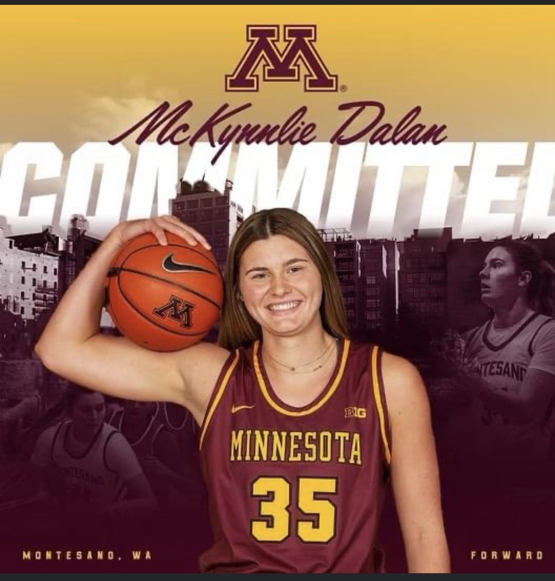 Congratulations McKynnlie Dalan! Montesano to Minnesota! <a href="/GopherSports/">Minnesota Golden Gophers</a> <a href="/GopherWBB/">Minnesota Women's Basketball</a> #Minnesota #GoldenGophers #MontePride