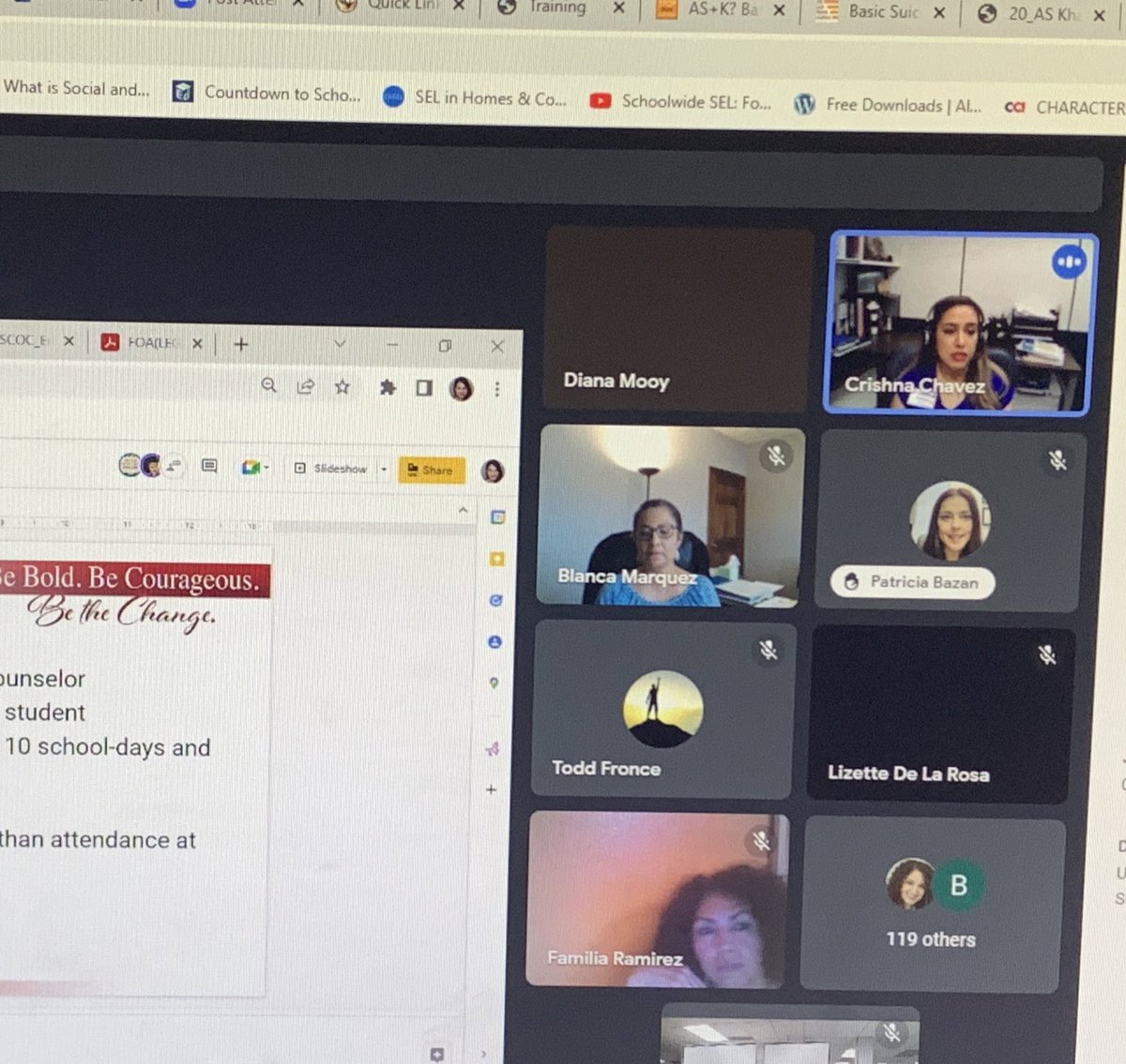 JMadrid_YISD's tweet photo. Our beautiful @YISDCounseling elementary lead @crishnachavez87 presenting with @dmooy_yisd at today’s review of @YsletaISD VFO plan. 💖 Thank you administrators, counselors, CIS &amp; SAC for all working together. It takes a village! @B_Russ_Garcia @YISDCFO @jim_vasquez20 @Acuna008 https://t.co/uWHNnUL1LT