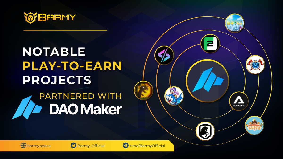🚀Notable Play-to-Earn Projects Partnered With <a href="/TheDaoMaker/">Bullish By DAO</a>

<a href="/f2nft/">Ftribe Fighters (F2 NFT)</a> <a href="/GunStar_io/">Gunstar Metaverse</a> <a href="/Gamiumcorp/">Gamium</a> <a href="/KabyArena/">Kaby Arena</a> <a href="/codyfight/">Codyfight</a> <a href="/DeRaceNFT/">zkRace</a> <a href="/WarenaOfficial/">Warena | Hail To The Community 🤝</a>  @DinoXWorld <a href="/MyNeighborAlice/">Alice</a>

#P2E #Gamefi #NFTGaming