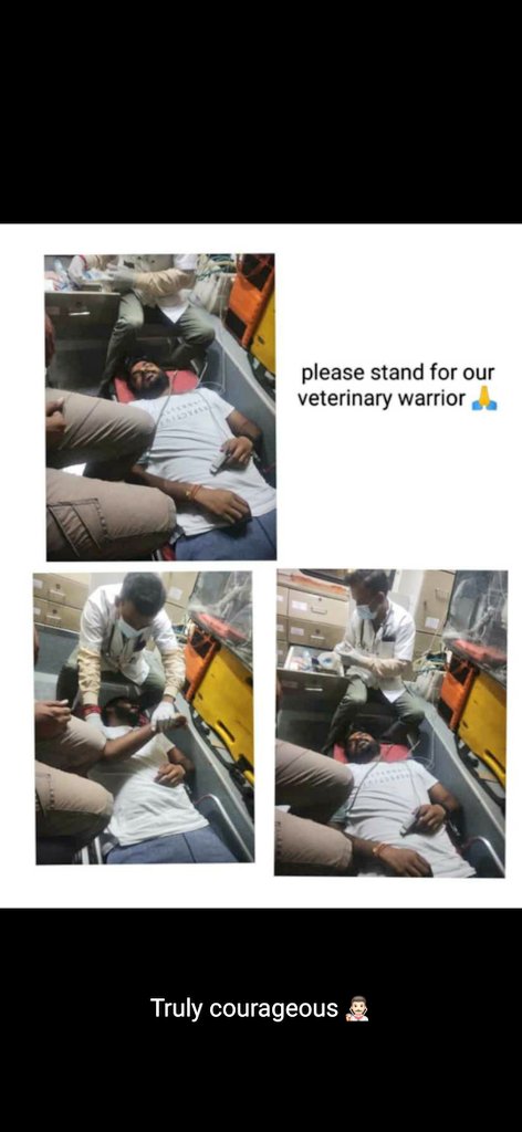 निशब्द 😭
देर रात को 74 hrs से भुख हड़ताल पर बैठे 2 Gujvet Doctors  की तबियत खराब हो गई सरकार से गुजारिश है कि बेजुबानों के इन डॉक्टर्स की मांग जल्दीसे जल्दी पुरी करे🙏
Hat's of you Brave Doctors
आपके संघर्ष को सलाम
#Day_12_of_guj_vets_on_strike
#Increase_Guj_Vet_Stipend