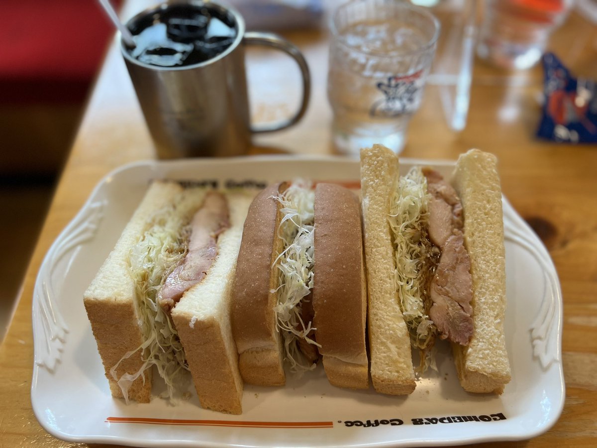 コメダ珈琲☺️✨ 網焼きチキン🥪