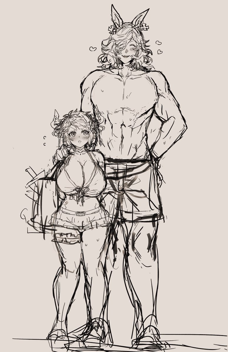 夏コミ、新刊の代わりに水着スツルム殿とドランクがバカンス楽しみつつエッチな事するコピー本を出します!😊 出す予定だった新刊は後ほど通販でご案内できればと思います〜 