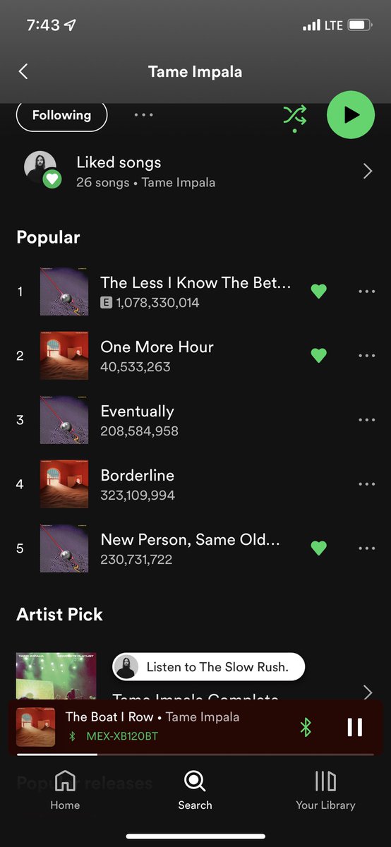 Jagger_M111's tweet photo. The less I know the better, reached over a billion plays. 😶 https://t.co/UWouMWDNQi