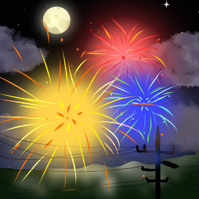 花火イラストのtwitterイラスト検索結果