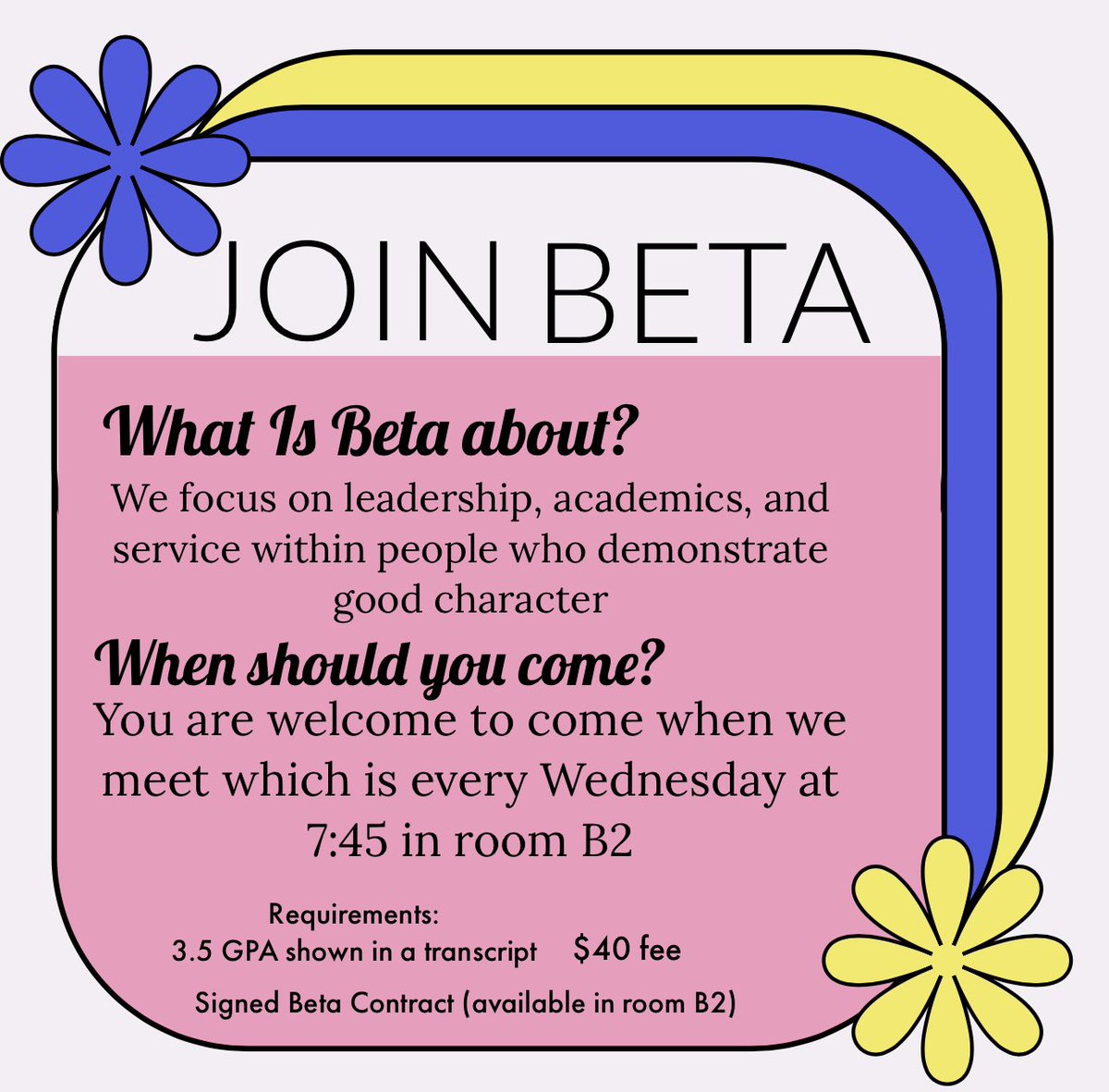 Join Beta!!! We hope to have new members!!!