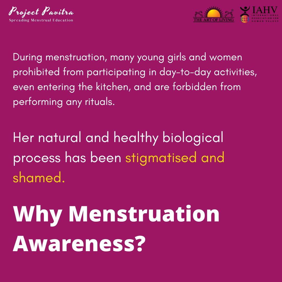 ProjectPavitra's tweet photo. #WhyMenstruationAwareness is a series where we speak on some hard-hitting facts about menstruation. 
It’s time that we pause and reflect on why are we still lacking behind in being more aware of menstrual health. #WhyMenstrualAwareness #StopPeriodShame https://t.co/IJn46zK7TP