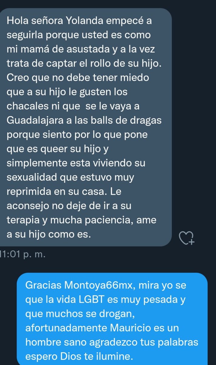 Gracias a la virgen estos mensajes me llenan de esperanza y saber que quizás mi hijo LGBT no está mal en esa comunidad.