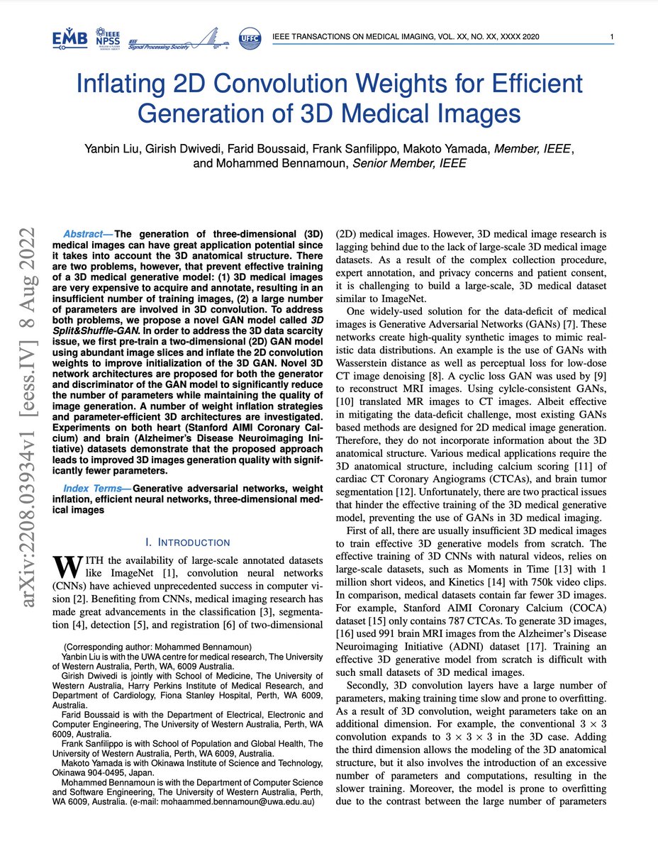 If interested to generate synthetic volume images (MRI or CT medical images), please have a look at our paper below. Enjoy!

Authors: Yanbin Liu, Girish Dwivedi, Farid Boussaid, Frank Sanfilippo, Makoto Yamada, and Mohammed Bennamoun
