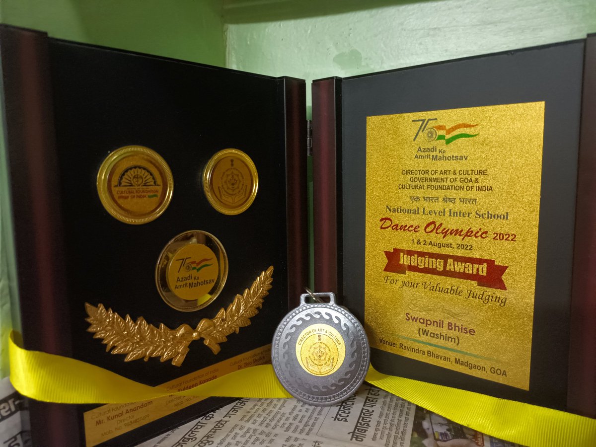 AryanBhise1's tweet photo. National Level Dance Olympic In Goa .Organize by CFOI &amp; Goa Govt. Judgment Me &amp; Deepak Hulsure ,Judging Award Goa Gov. @sanghamitta14 @iamamidev @prettie_me22 @sawsammer3 @MiKalaKaar @name_is_surya @ https://t.co/N77aLmDWc3