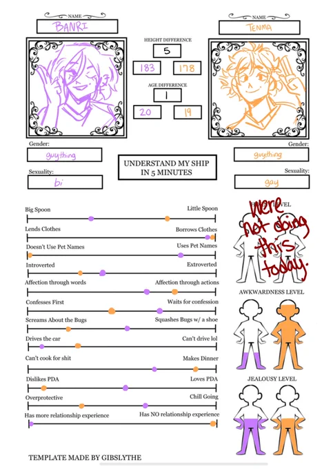 bntn 5 minute ship meme from a while back…. a look into my madness…. please consider them 