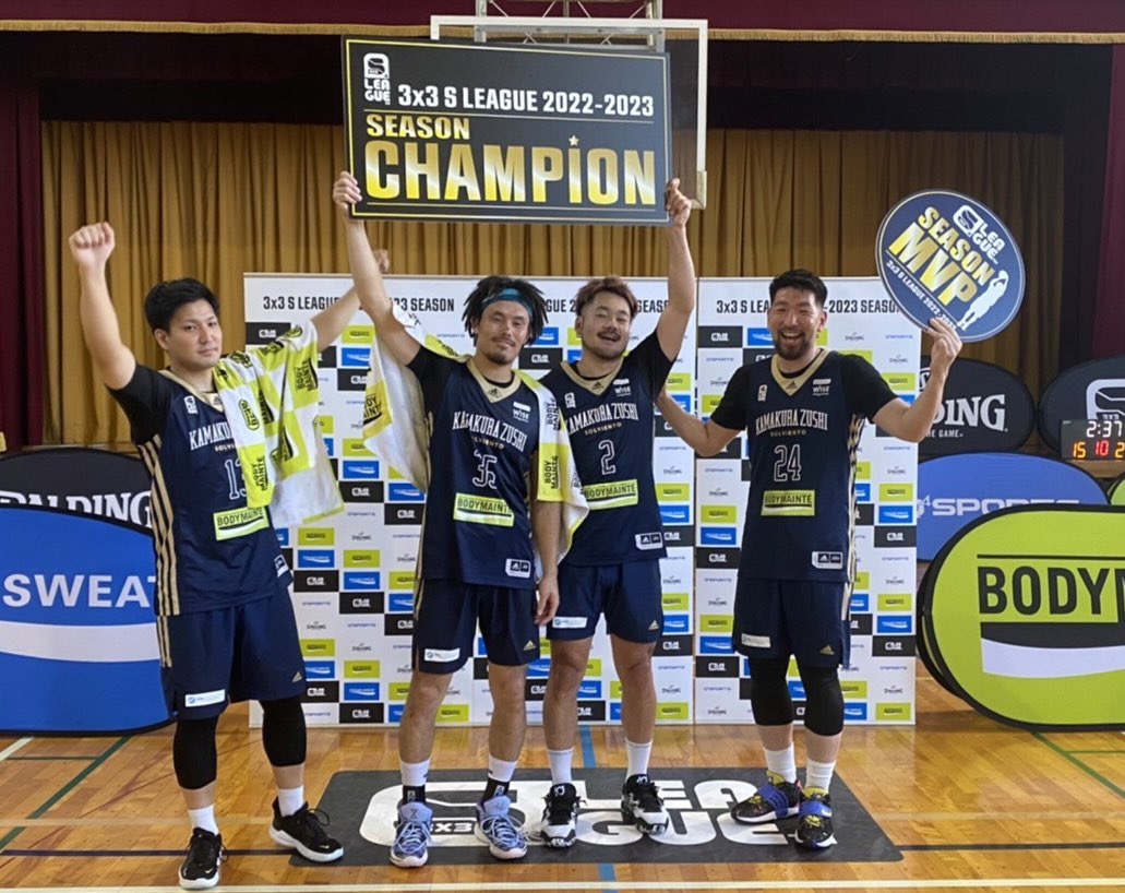 3x3_3XS's tweet photo. 【1stシーズン結果報告】

🥇#ソルビエント鎌倉 @Kamakura3x3 
🥈#江東フェニックス @kotophoenixexe 
🥉#BEEFMAN @BEEFMAN3x3 

〈MVP〉#清水隆亮 @takashimizu24 

ソルビエント鎌倉の皆様、清水隆亮選手、
おめでとうございます。

#3x3 #3x3Sリーグ https://t.co/qLy2PLr9yt