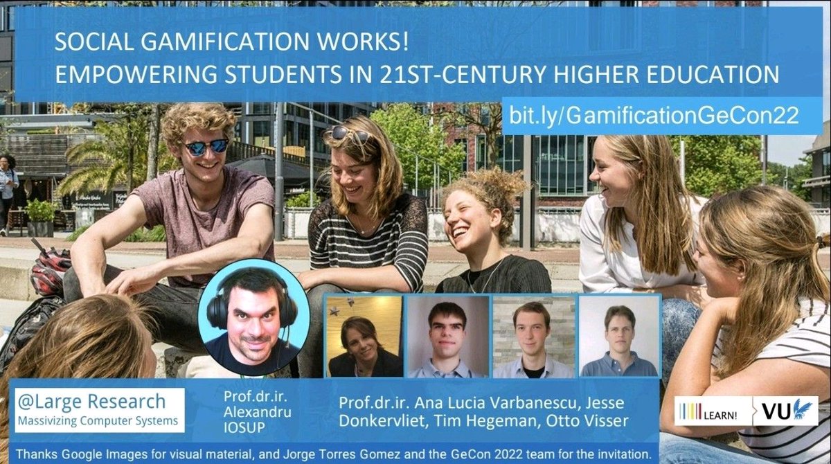 My IEEE GeCon 2022 keynote "Social Gamification Works! Empowering Students for 21st-Century Higher Education" is available online:
bit.ly/GamificationGe…

Many thanks to <a href="/LargeResearch/">@Large Research</a>, all collaborators. 

#social #gamification #21stcenturyskills #education #highereducation