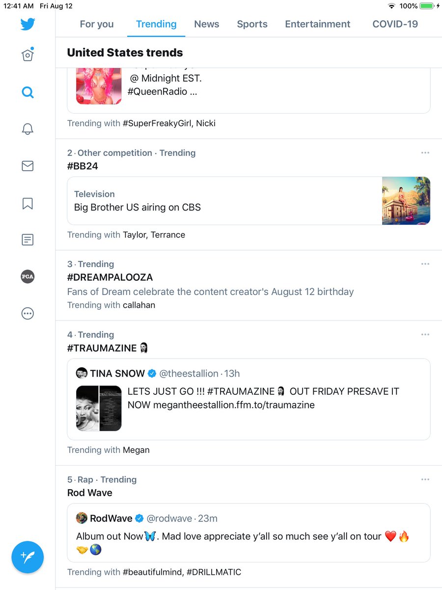 #TRAUMAZINE is the #4 Trend on Twitter.