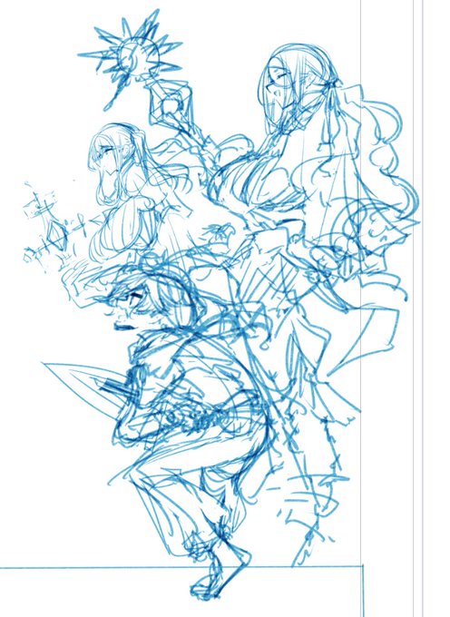 9月のコミティアに間に合うかわからないけれども、小柄な勇者君が高身長のパーティーメンバー二人に前も後ろもぐっちょぐちょにされる読み切りエロ本描いてます('・∀・`) 