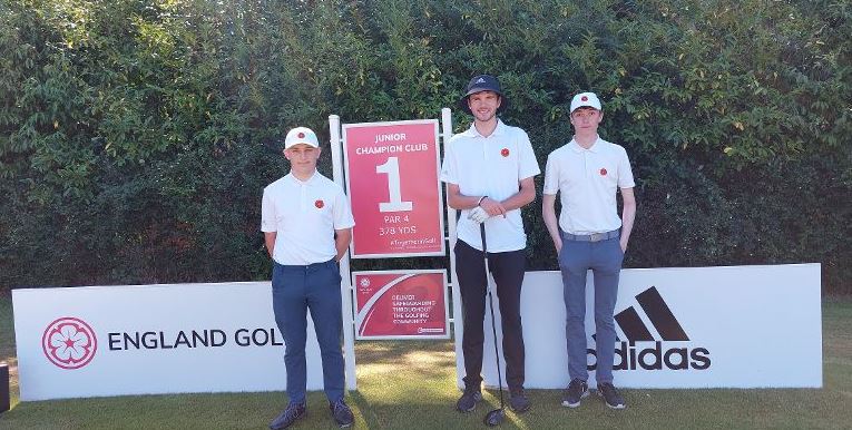 Rossendale Golf Club Juniors, representing <a href="/Lancashiregolf/">Lancashire Golf</a> <a href="/woodhallspagolf/">Woodhall Spa Golf</a> in the <a href="/EnglandGolf/">England Golf</a> Junior Champion Club 
Dillon Abbott, Jake Paolo-Yeomans &amp; Isaac Gregson
golfgenius.com/pages/3241796