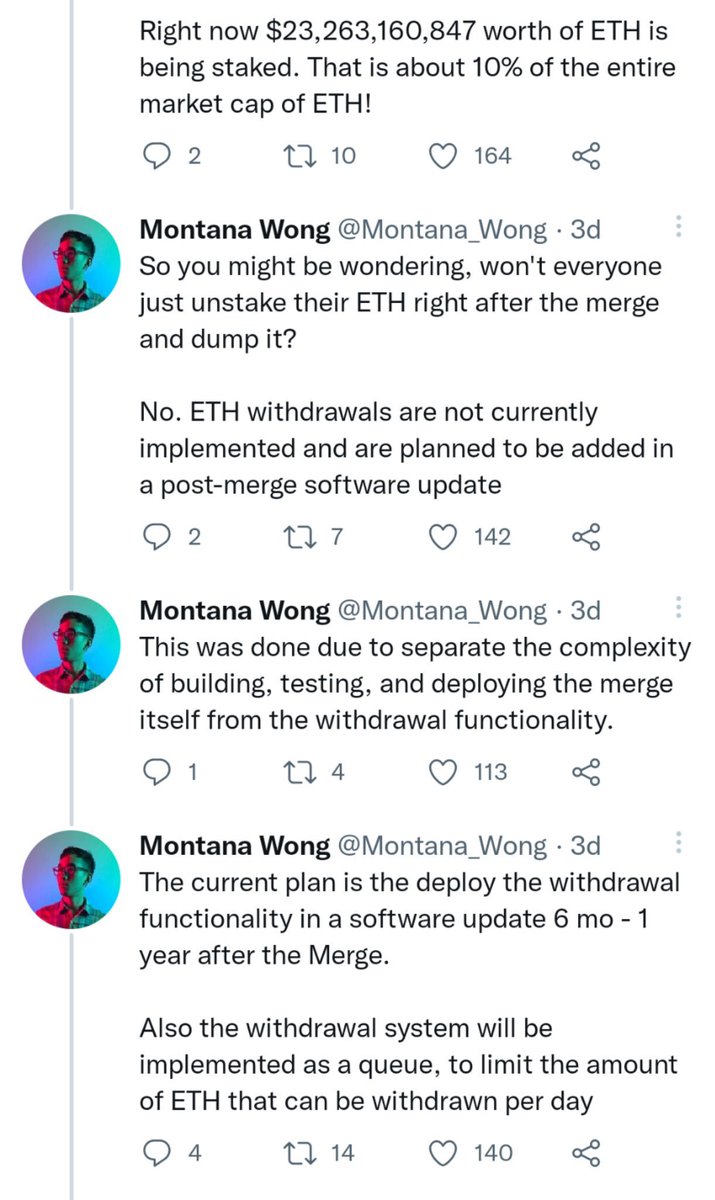- Staking on #Ethereum: stake your tokens without knowing when or even how you are going to get them back
- Staking on #tezos: never have your tokens leave your wallet 😏