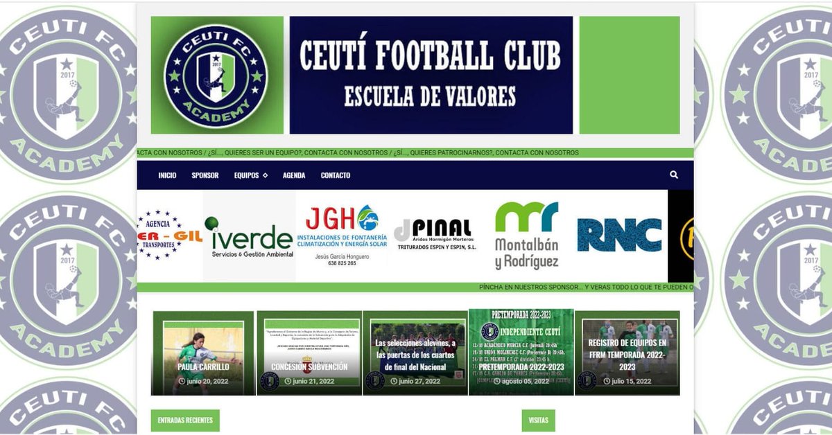 ceutifc's tweet photo. 🔊 Os comunicamos de la creación de un blog representativo de nuestra entidad donde podréis estar informados de todas las noticias relacionadas con nuestro club.

https://t.co/M0aiqgdPg4

Seguimos 💪 💚 https://t.co/Hgt5sCVulE