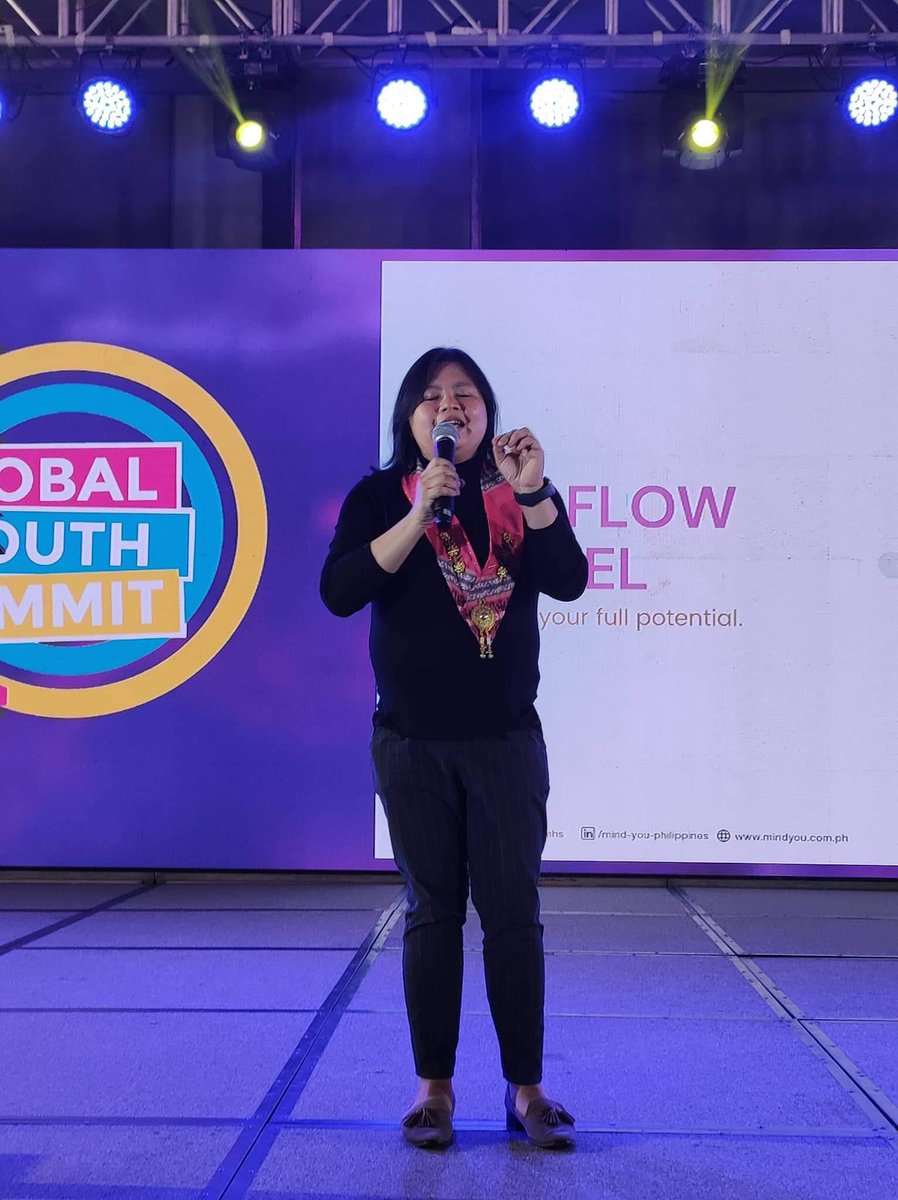 📣 UP NOW! May we heedfully listen to Dr. Rea Celine Villa, Senior Psychologist, Mind You Mental Health Systems  as she delivers her words regarding Good Health and Well-Being: Understanding Mental Health and Well-Being. 

#GYS10 #GYS2022