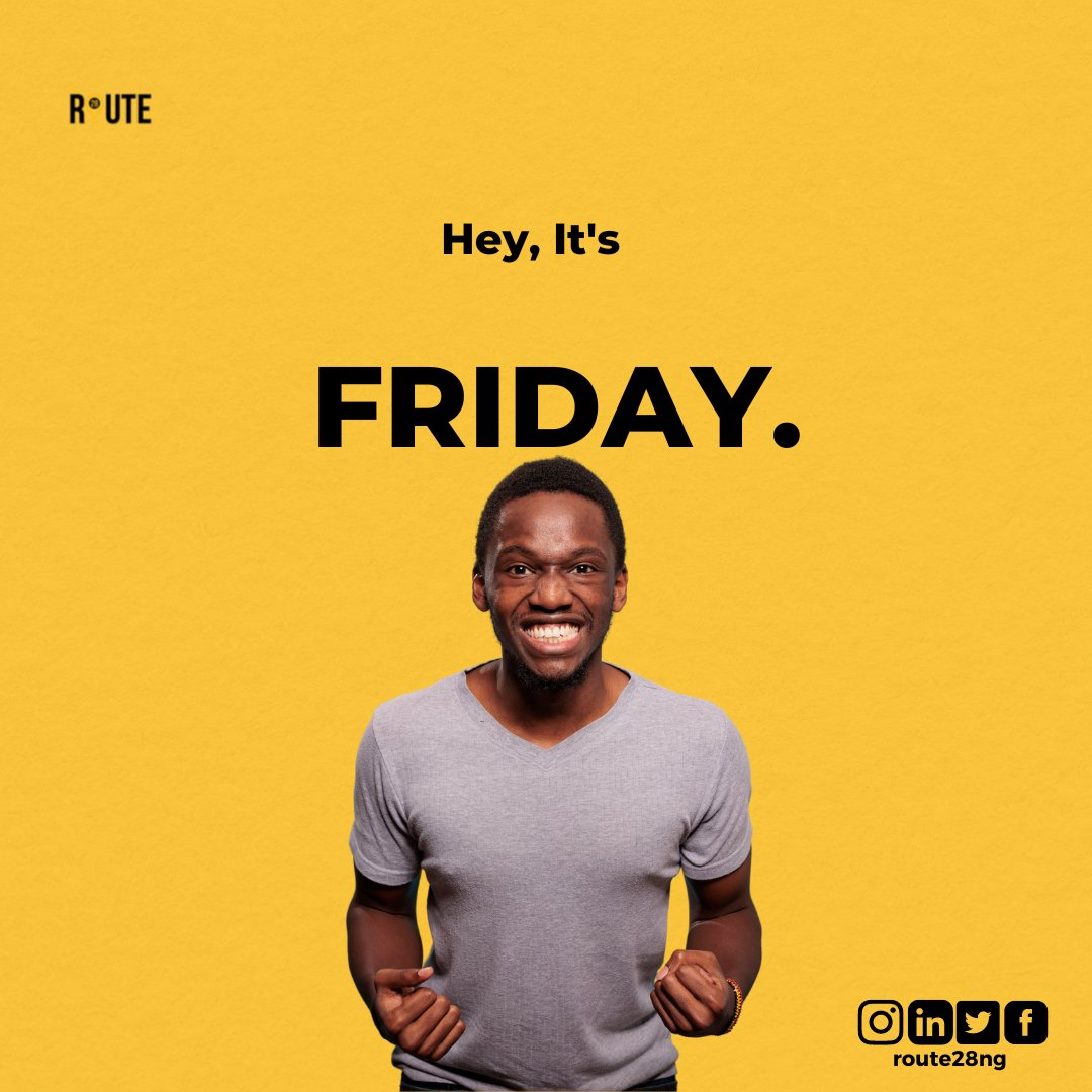 route28ng's tweet photo. Yes! It’s Another #TGIF 🕺🕺.

So what are you doing this weekend?
.
.
#TGIF #WeekEndVibes #FridayMood #ExplorePage #TrendingFriday #TrendingLifestyle #cruiseday #Friday https://t.co/MwzZRSvSiQ