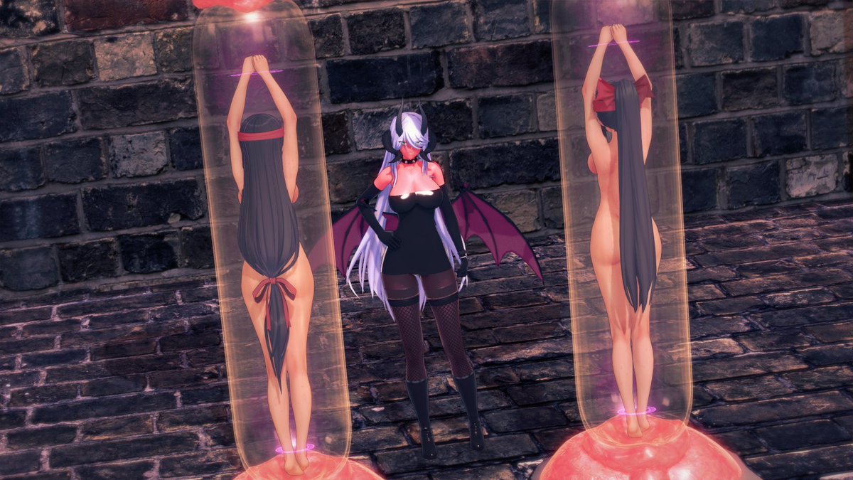 淫魔に鑑賞されるアサギちゃんたち 