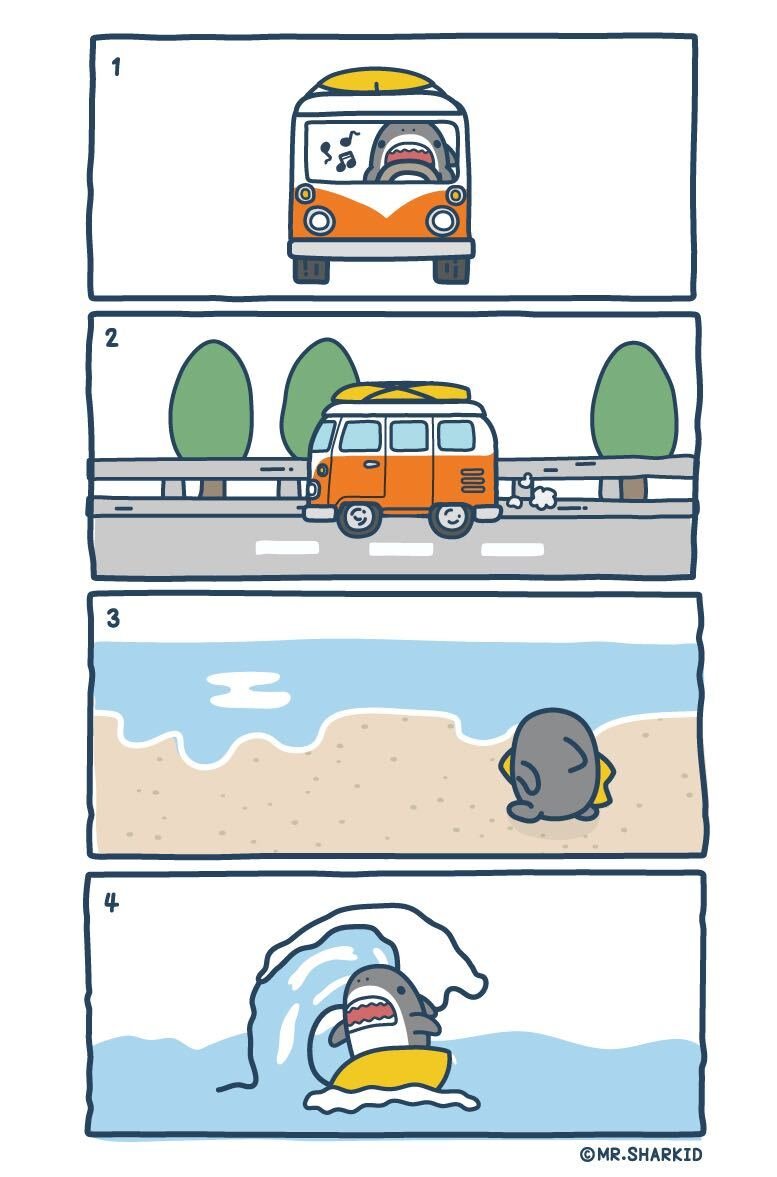 mrsharkid's tweet photo. Drive to surf.🏄♂️
サーフィンにドライブ🏄♂️
#鯊魚先生
#夏天 #漫畫 #鯊魚 #可愛 #避暑 #熱 #衝浪 #shark #sharklover #sharkcomic #digitalart #instashark #instaart #instaartist #mrshark #Summer #surfing #夏 #サメ #ミスターシャーク #鮫 #サーフィン https://t.co/tgWS7rfL9E