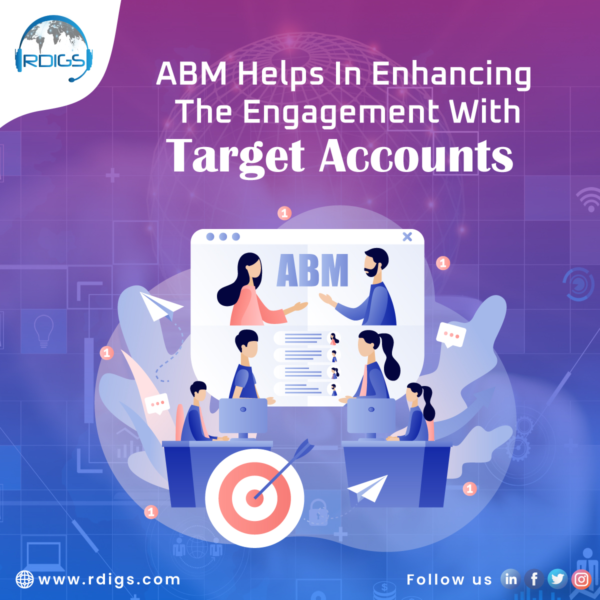 rdigsb2b's tweet photo. The use of ABM approach increases the likelihood of a favorable response by allowing you to talk directly to your prospects with a customized message.
Visit: https://t.co/tyXwypICx6
#abm #accountbasedmarketing #b2bleadgeneration #b2bleads #leadb2b #leadsgeneration #rdigs https://t.co/oKwGY9wGmO