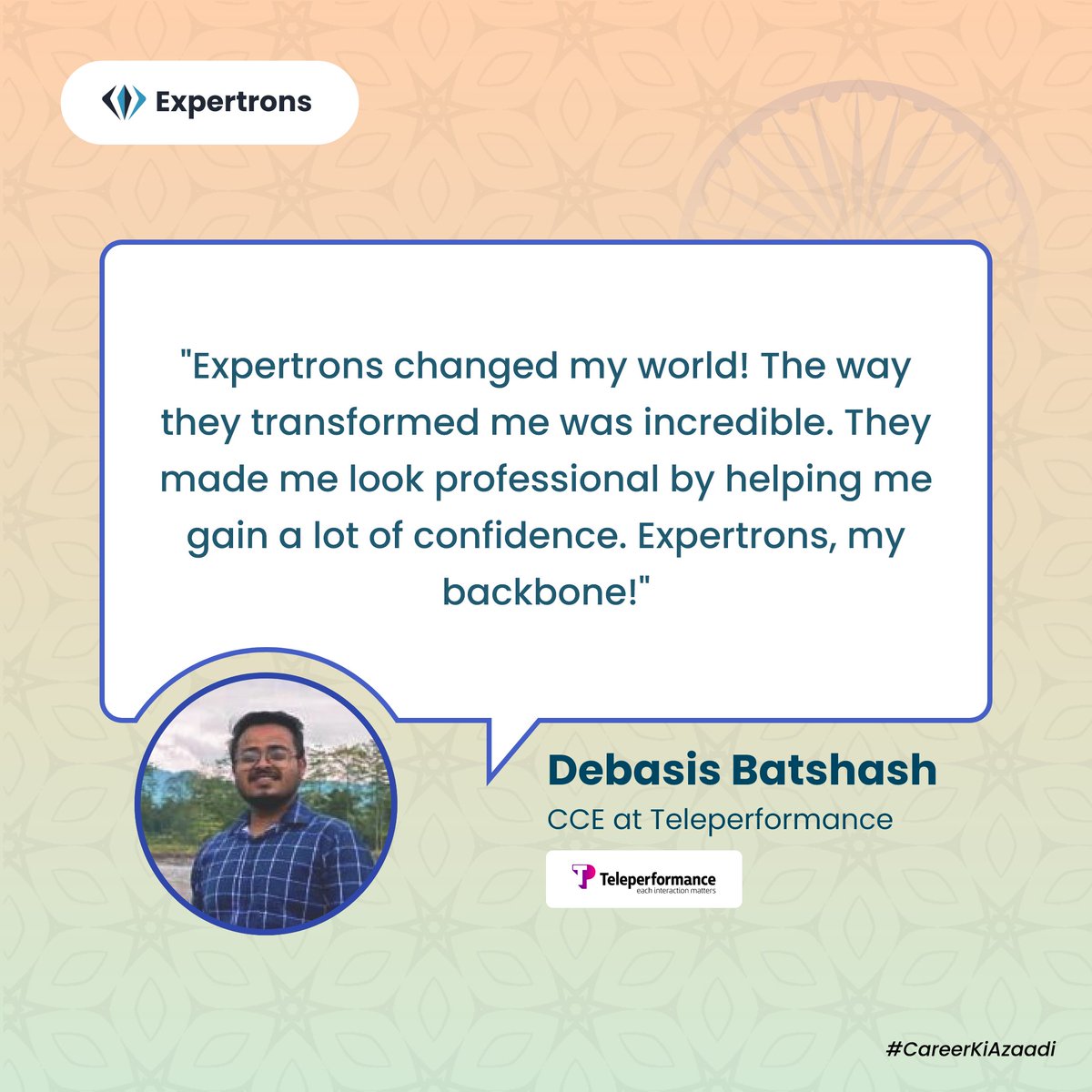 expertrons's tweet photo. Transforming lives of millions and making India employable is our mission and vision. Today, we share the journey of our candidates who found their dream career with us. Be a professional with Expertrons industry programs now.
#IndependenceDay2022 #IndependenceDay #Expertrons https://t.co/8JfjWV2Zug