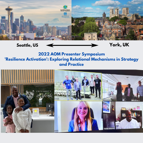 What an amazing and special experience with our #AOM2022 symposium successfully taking place at two beautiful sites: #Seattle and #York. A big shout out to our symposium team of dedicated and passionate scholars on the emerging research stream: #resilienceactivation <a href="/AOMConnect/">Academy of Management</a>