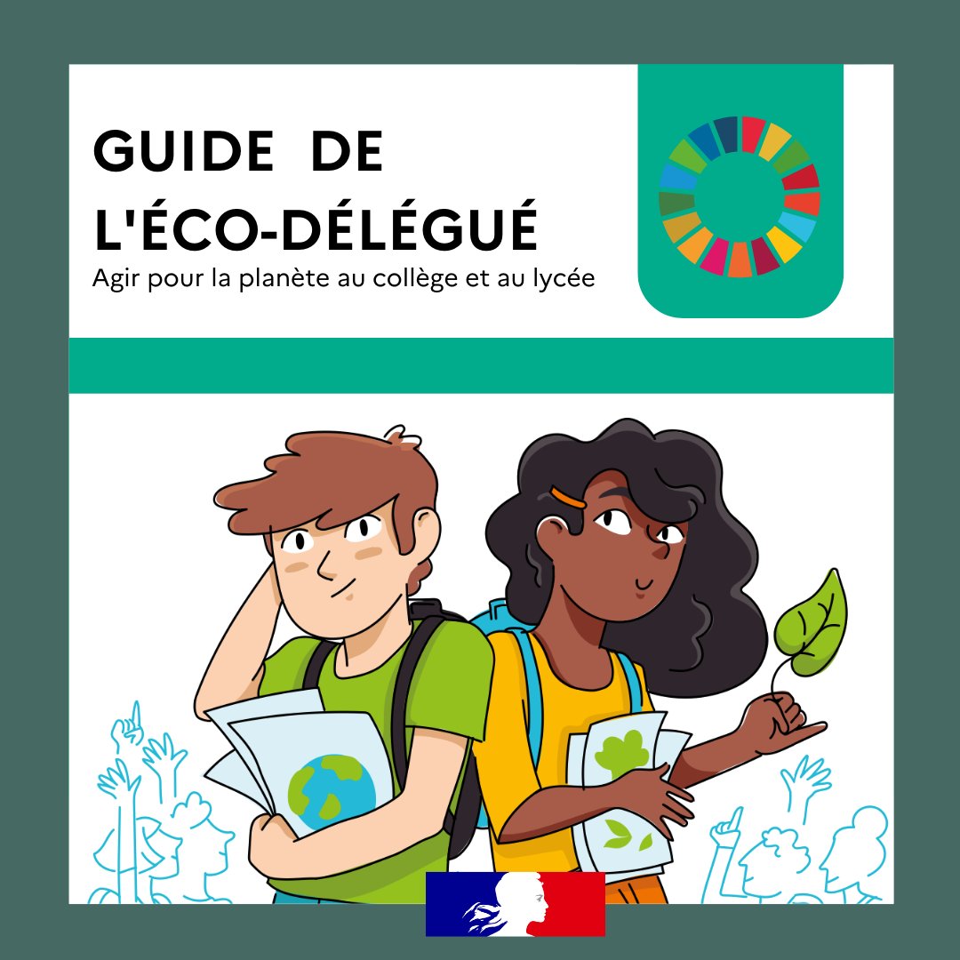 C'est la journée internationale de la jeunesse !🌎  

🟢Pour contribuer à guider la #jeunesse, appelée à devenir une actrice clé du succès des 17 #ODD, découvrez les guides de l’éco-délégué collège &amp; lycée !
(<a href="/Ecologie_Gouv/">Min. Ecologie Territoire Transports Ville Logement</a> / <a href="/education_gouv/">Ministère Éducation nationale</a> / <a href="/ademe/">ADEME</a>)
agenda-2030.fr/a-la-une/actua…