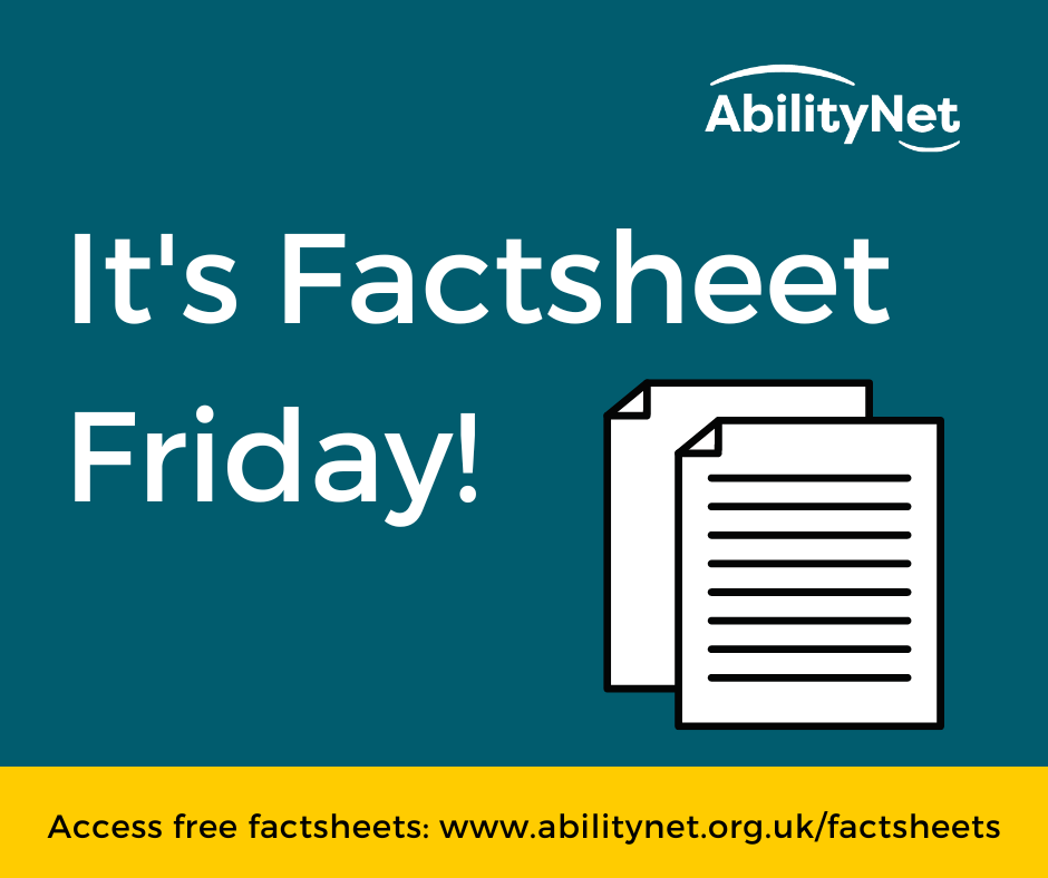 AbilityNet's tweet photo. It's #Friday already - that means it's free #Factsheet sharing time! Learn about #Keyboards for #SingleHanded use: https://t.co/gDPCvBKVNi
Some people can only use the #Keyboard with one hand. This factsheet gives you some advice on the most effective ways of doing this. https://t.co/Rbbr3ptNDj