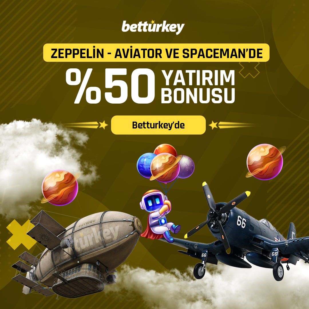 Aviator-Zeplin-Spaceman Oyunlarında Geçerli %50 Yatırım Bonusu şimdi Betturkey'de!

💰500₺'ye kadar %50 bonusunu kullan.

🎁Yeni promosyonumuz ile tüm üyelerimize #Betturkey'de keyifli oyunlar dileriz.  

🔗Giriş Adresimiz :  bit.ly/BetturkeyGiris1