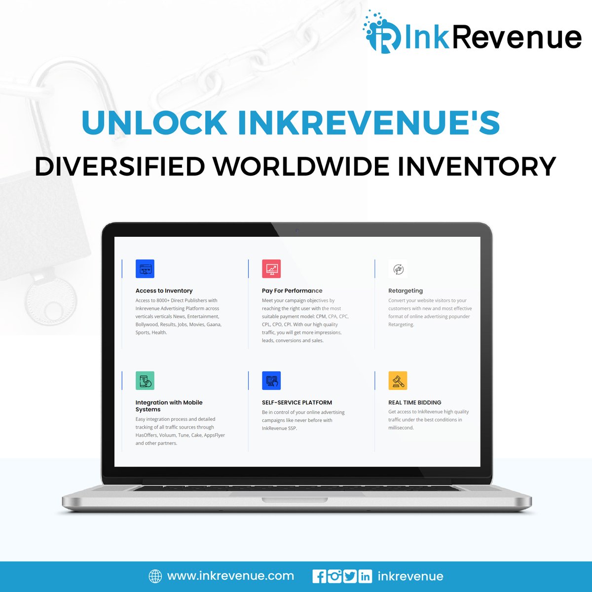 InkRevenue's tweet photo. Get all the benefits for your business through Unlocking InkRevenue's Diversified Worldwide Inventory.
#inkrevenue #diversifiedsolutions #digitalsolution #adrevenues #strategy #payforperformance #retargeting #integrationsystem #mobileaccess https://t.co/94zFEPc54u