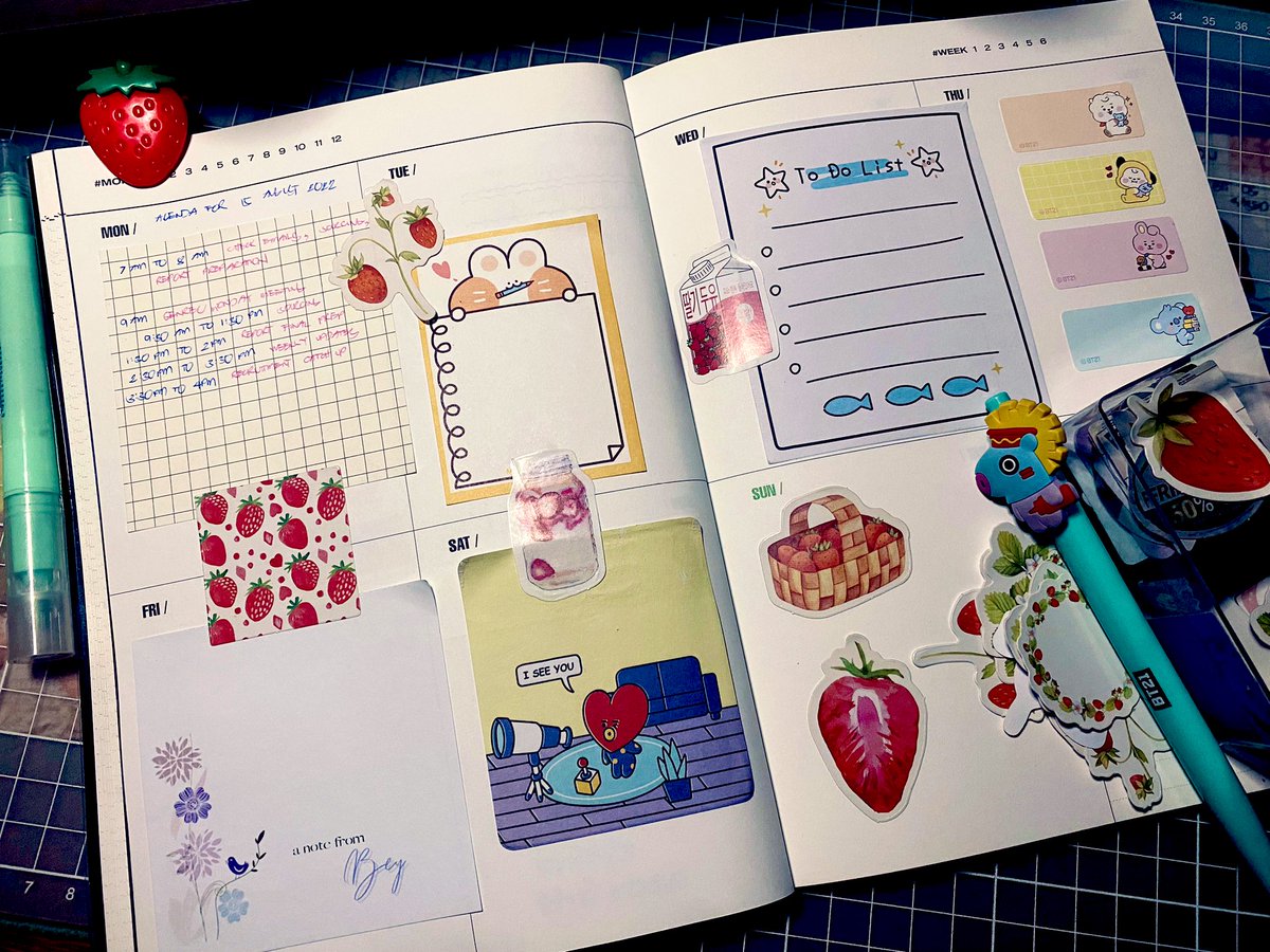beyanaCT's tweet photo. My To Do List Strawberry Theme for next week 🍓 

#BeyAna🎀 https://t.co/DRgJwTgkNo