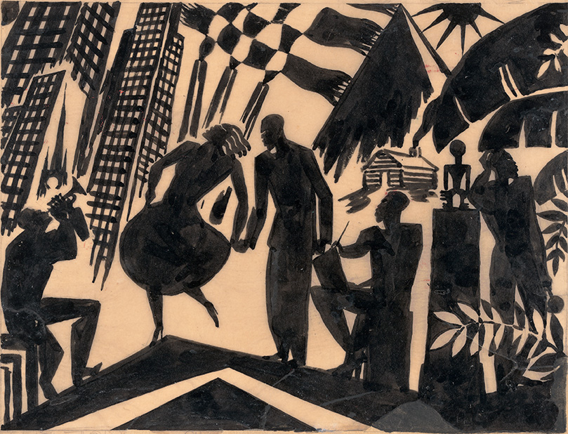 「アーロン・ダグラス (Aaron Douglas, 1899 – 1979)1枚」|Takuma Ishikawaのイラスト
