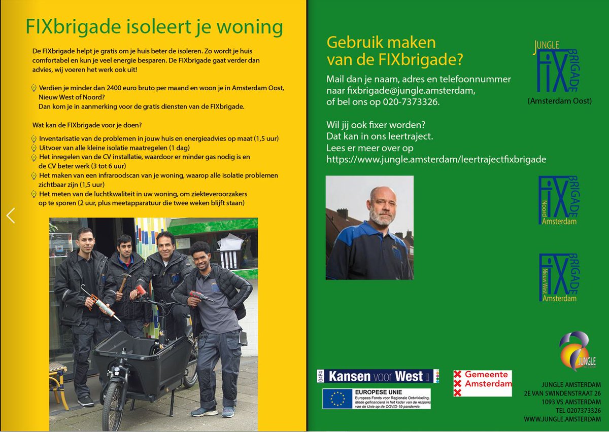 Woon je in Amsterdam Oost, Noord of Nieuw-West en verdien je max 2400 bruto p/m? En zou je graag iets willen doen om je huis beter te isoleren voor de winter komt, maar weet je niet wat en/of heb je het geld niet? Check dan deze service: