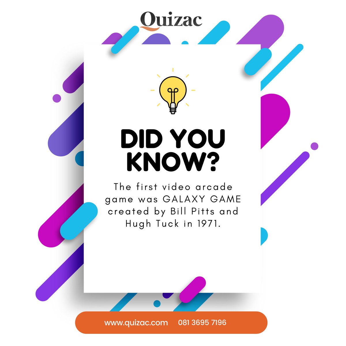 QuizacApp's tweet photo. Now you know. 
With Quizac, you can create your own fun games and share with friends and family.

#kidscoding #teachthemyoung #futureleaders #codingclasses #quizac #teachingkidstocode #kidsintech #kidsandtechnology #childdevelopment https://t.co/vFYdd6jVEO