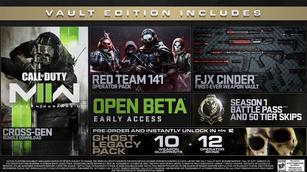 🚨NEW: #ModernWarfareII   VAULT EDITION PRE-ORDER GIVEAWAY🚨

To win, simply:

• LIKE/RT this tweet!

• Be FOLLOWING <a href="/TheEsportsCloud/">Buv</a> 

That’s it. Ends in 2 days!