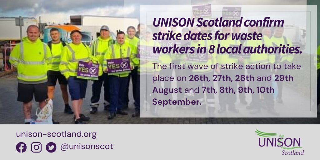 UNISON Scotland on Twitter "Notices of strike action were served this