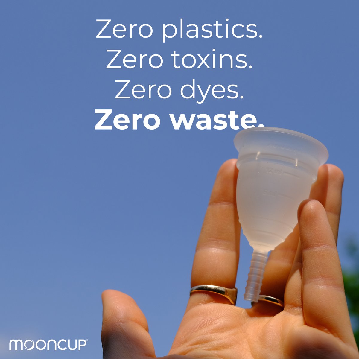 … zero worries!💙 Why did you switch to the #Mooncup®? #plasticfreeperiods #zerowaste