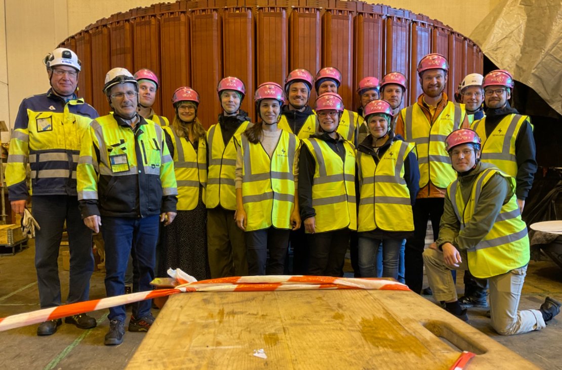 SakkeRantala's tweet photo. A group of @WecFinland Future Energy Leaders (FEL) visited @KemijokiOy #hydropower plant Kurkiaska. The refurbishment is carried out by @Andritz and VEO. For many, this marked the first visit to a hydropower plant and we got the opportunity to see the "heart" of it. https://t.co/2oLA4bvK1G
