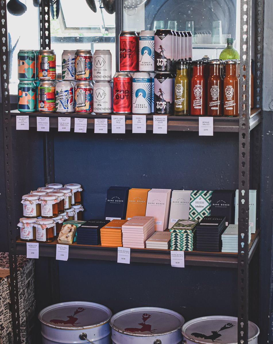 Retail shelf stocked to the brim with only the best from @bareboneschoc, @WebsterHoney, @matchdaybrewery, @DegreesWasted, @TopOutBrewery, @MikkellerSD & @bonniesauceco. We want to see some more on the shelf! Send us over some brands you think we should feature 🤙