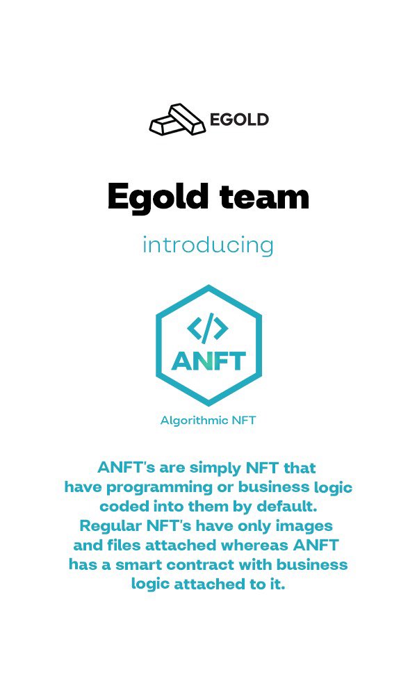 egoldproject's tweet image. We are introducing new #NFT classification 🚀

#ANFT #ANFTcommunity #ANFTmining #anft #ANFTfamily #ANFTproject #mining #metaverse #Metaverso #MetaverseNFT #MetaverseANFT $EGOLD #DAO #autonomous #crypto