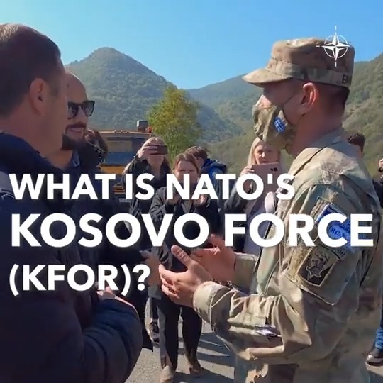 Image for the Tweet beginning: #NATO’s Kosovo Force (KFOR) continues