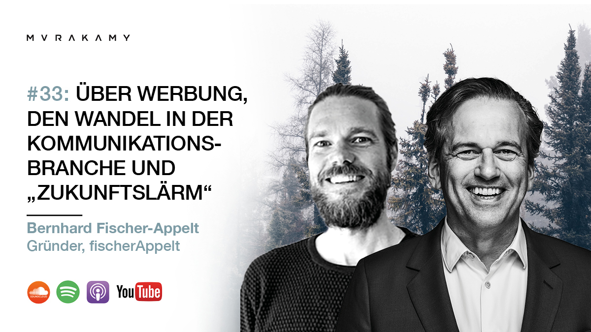 In der aktuellen Podcastfolge von <a href="/murakamycom/">Murakamy</a>  beleuchten Bernhard Fischer-Appelt, Gründer und Vorstand <a href="/fischerAppelt/">fischerAppelt</a> und Marco Alberti, OKR Artist Murakamy, den Wandel in der #Kommunikationsbranche und diskutieren, welche möglichen Zukünfte uns erwarten könnten.
<a href="/stylomat/">Marco Alberti</a>
