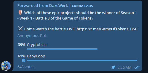 ⭐⭐Hey Bloopers, don't forget to join our TG and cast your vote for Baby Loop!⭐⭐

@Baby_LoopBSC

#babyloop #bloop #Bloopers #blooper #crypto #BinanceUS #BinanceSmartChain #BSC #BSCGems #BSCGem #BSCGemAlert #loop #loopnetork #cryptocurrency #CZBINANCE #CZ
