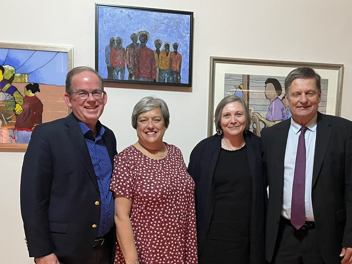 Thank you Ambassador David Young <a href="/USEmbassyLLW/">U.S. Embassy Lilongwe</a> and Mrs Diane Weisz Young for hosting Rita and me to a farewell dinner last night. Great discussions around the table with the invited guests. Much appreciated.